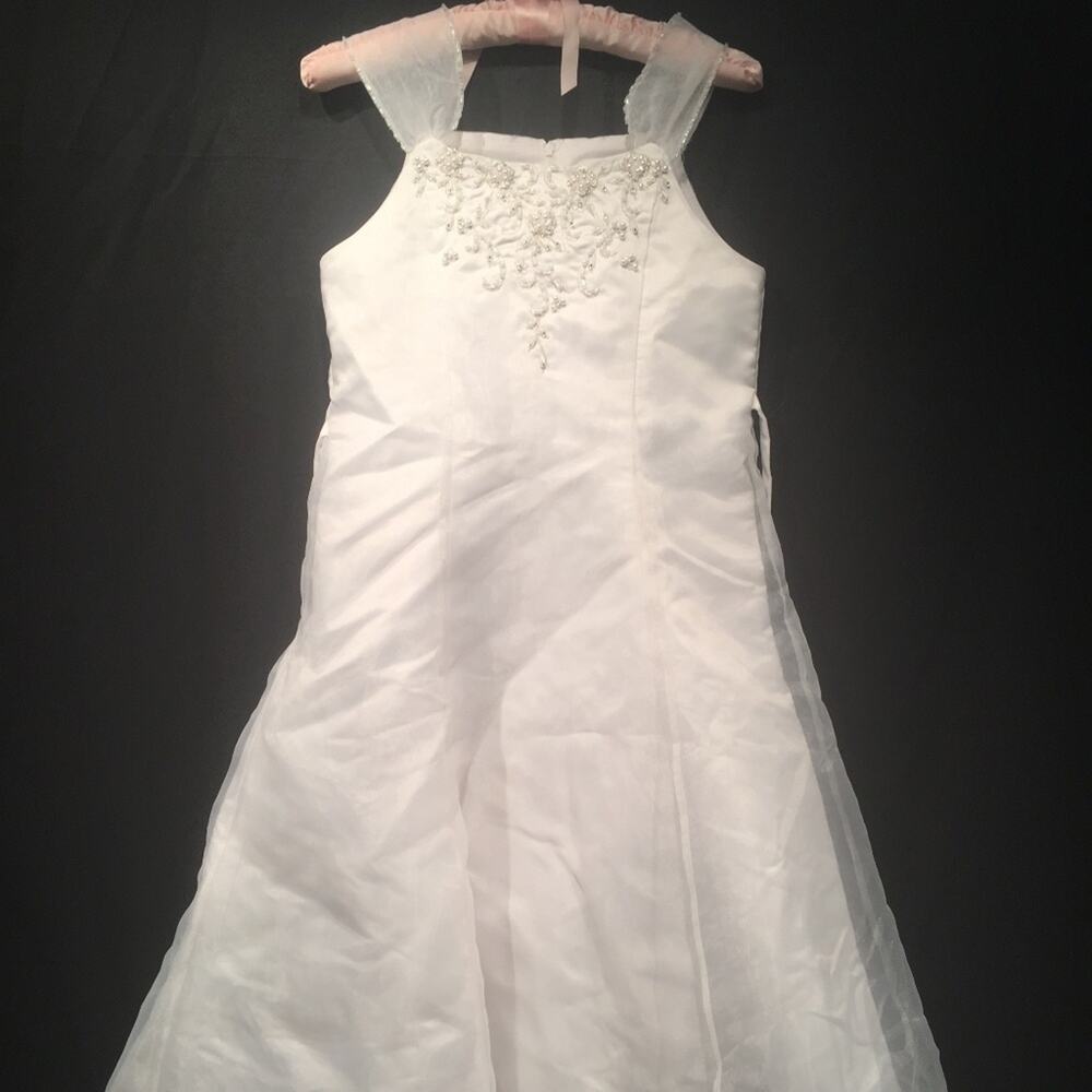 US Angels Bridal Party Flower Girl Dress Size 12X First Communion Mini Bride